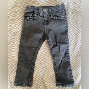 Zara black skinny jeans with details 18/24